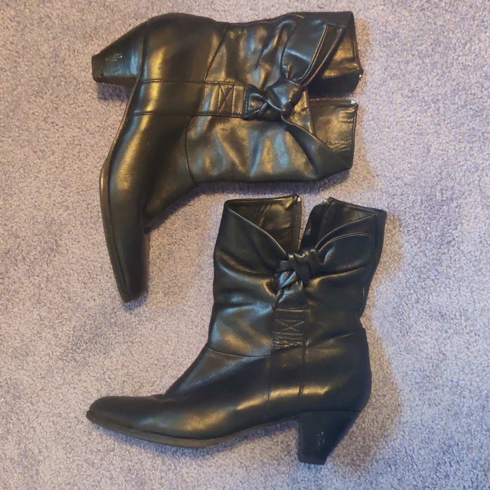 Cardón argentinean leather bow boots